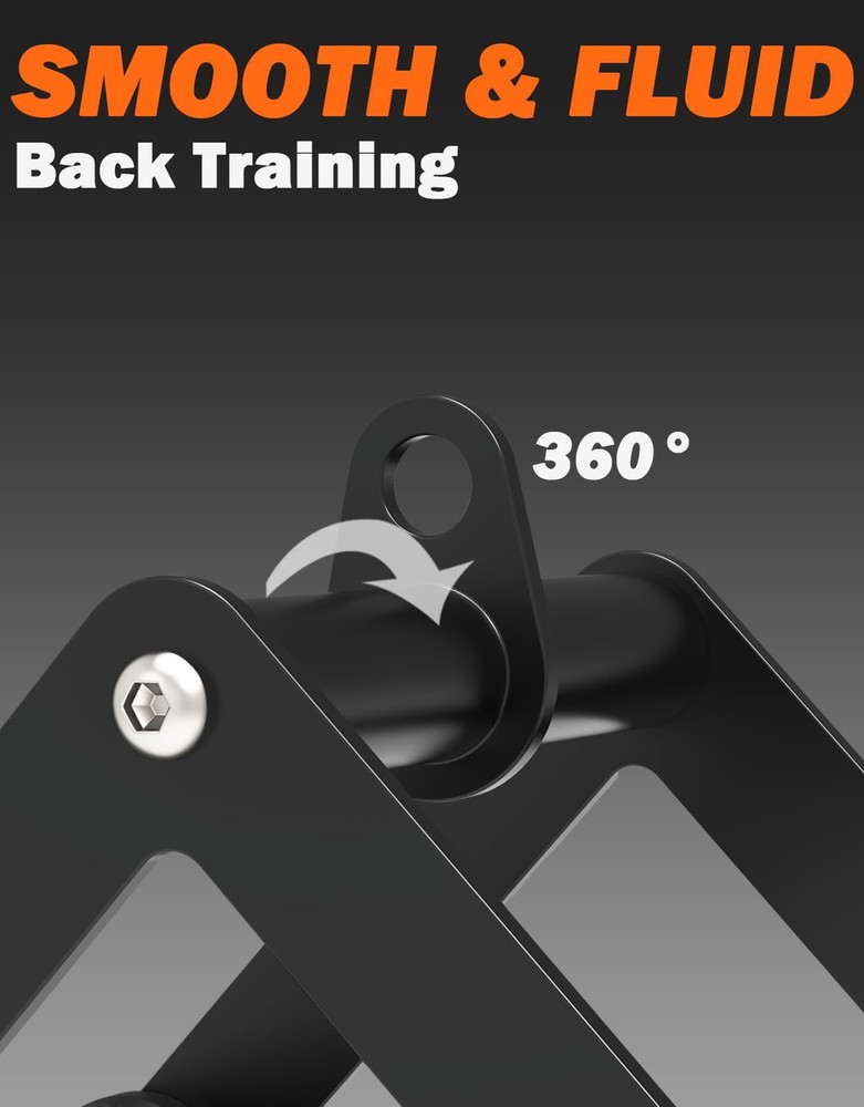 Double D Row Handle Cable Attachments for T Bar Rows, LAT Pulldowns, Home Gym