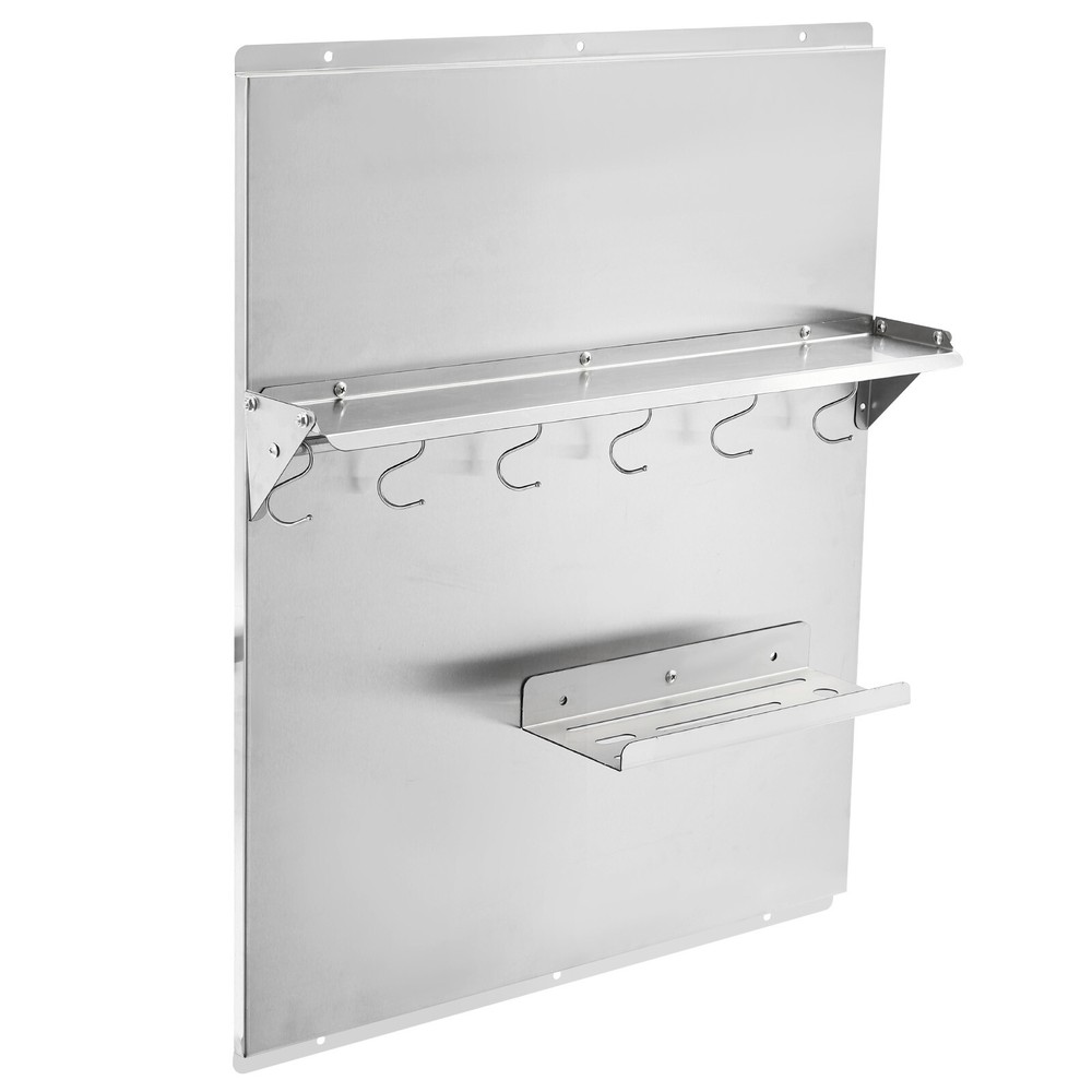 Range Backsplash Commercial Kitchen Stove Backsplash W/ Storage Shelf Wall Mount