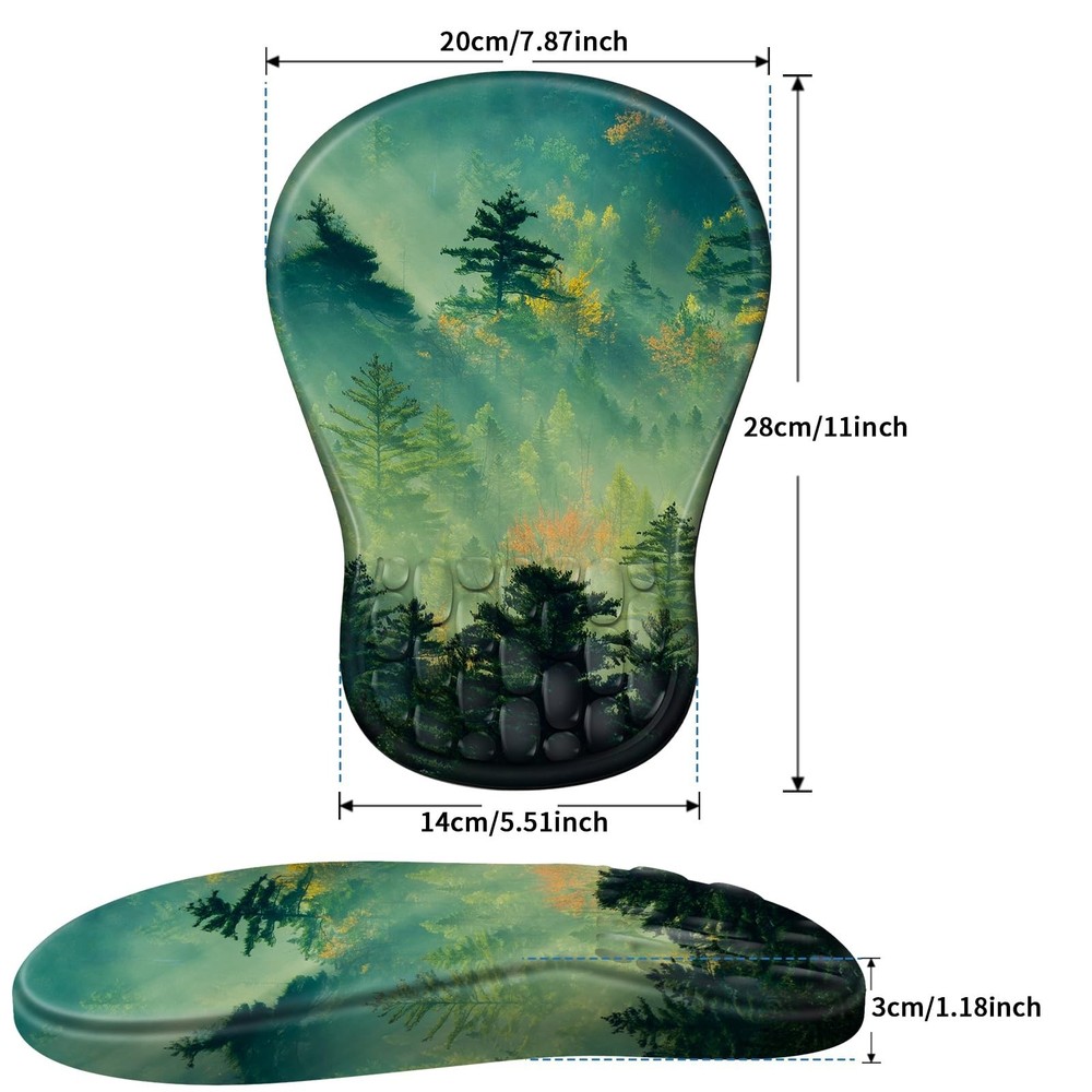 YIWEI Ergonomic Mouse Pad with Wrist Rest - Comfortable Office Mousepad with ...