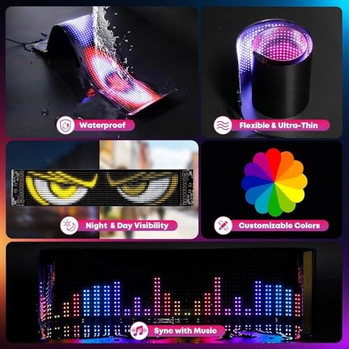 2PC 5800 Lux High-Brightness Devil Eyes LED Light Strips 23.6x4.73 Inch-2PCS