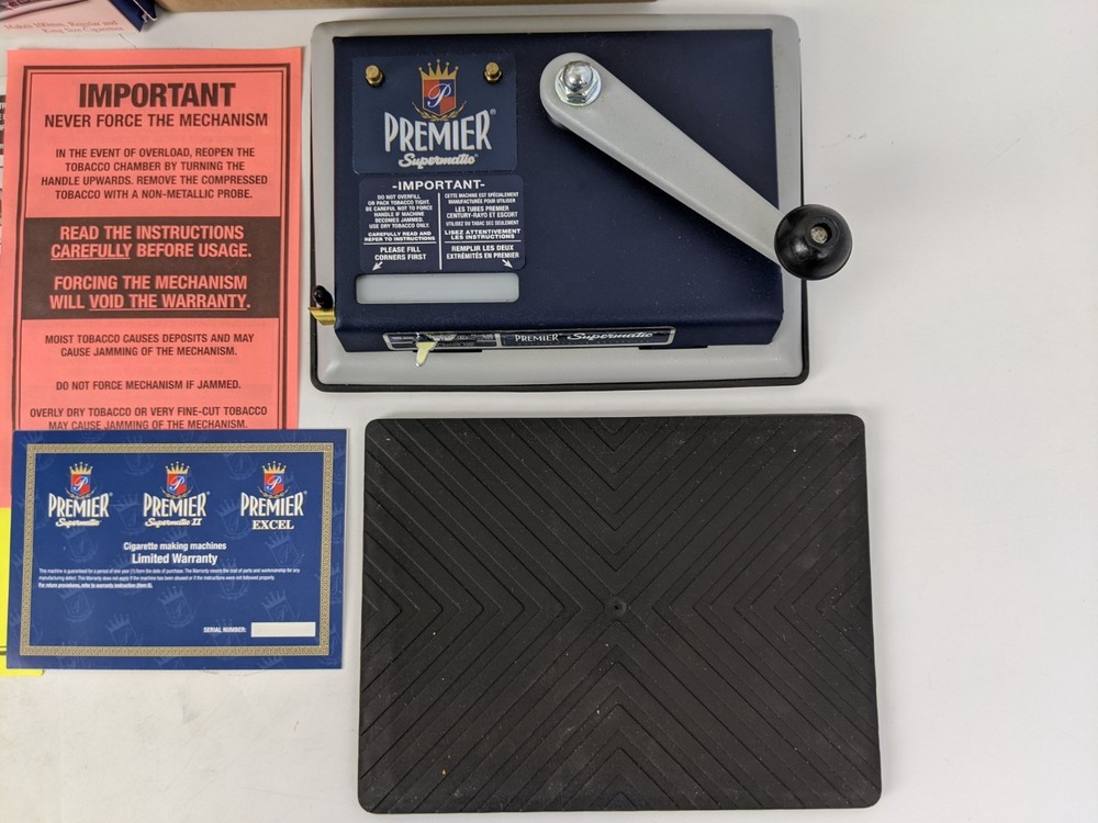 PREMIER Supermatic Cigarette Injector Machine Makes 100mm Regular & King