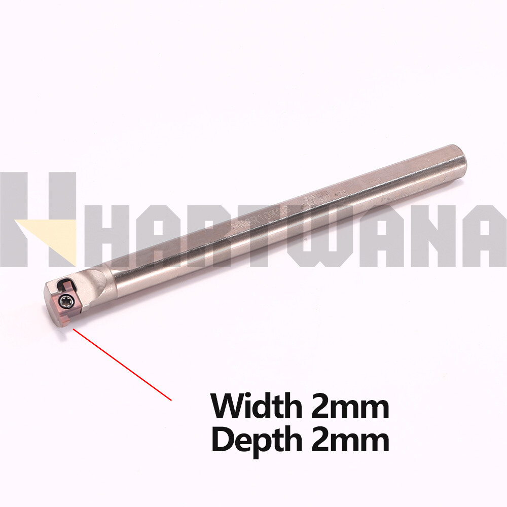Internal Grooving Boring Bar 10mm Holder Carbide Grooving Inserts Width 2mm