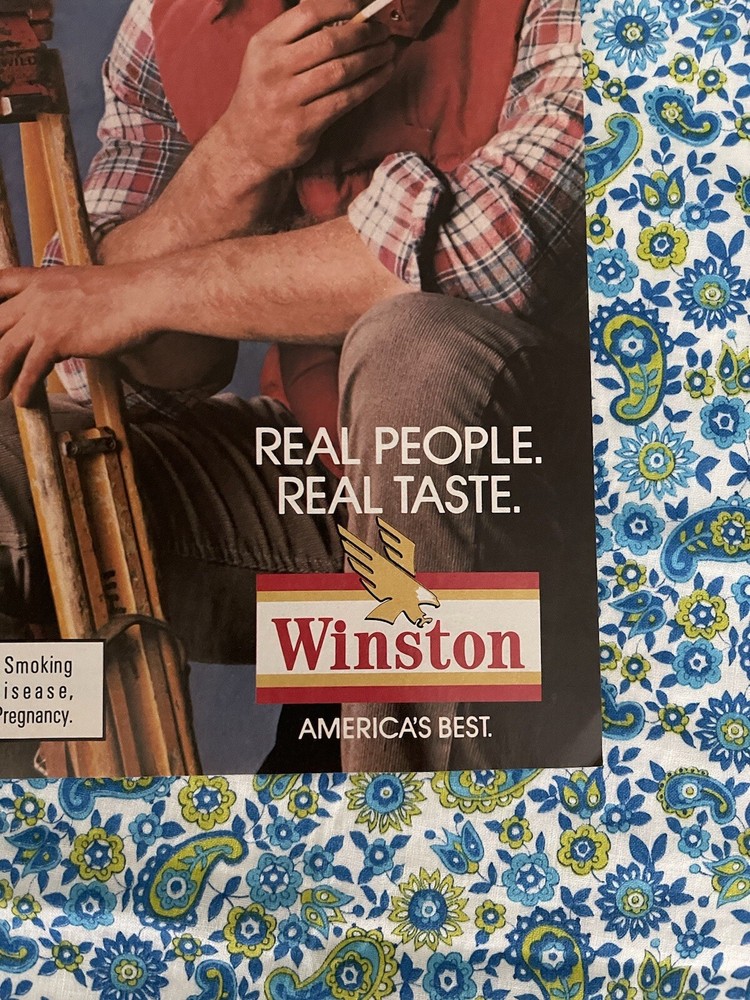 Vintage 1988 Winston Cigarettes Print Ad