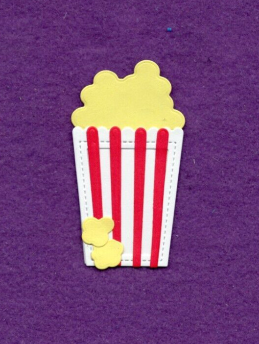 SNACK POPCORN die cuts scrapbook cards Q