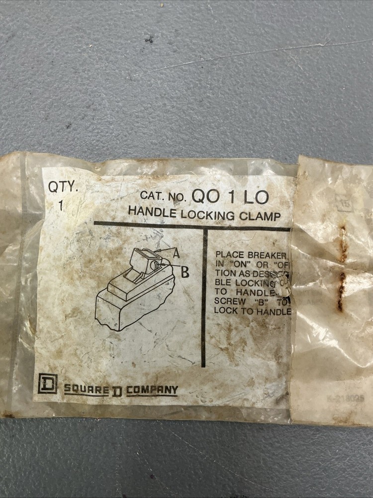 Square D QO1LO Handle Clamps To Lock Out Single Pole QO Breakers - ECS