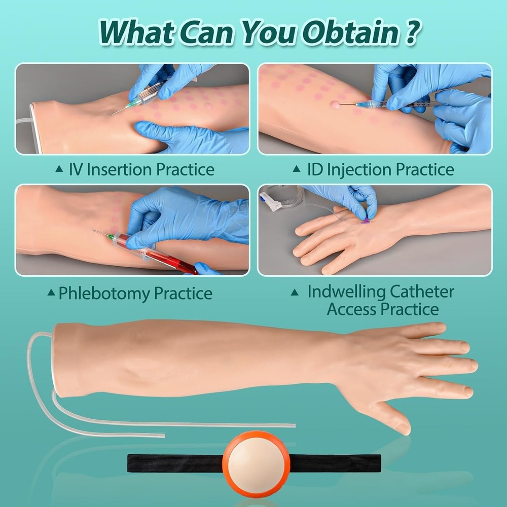 Intravenous Practice Arm with 30 Injection Points for Enhanced Medical Training