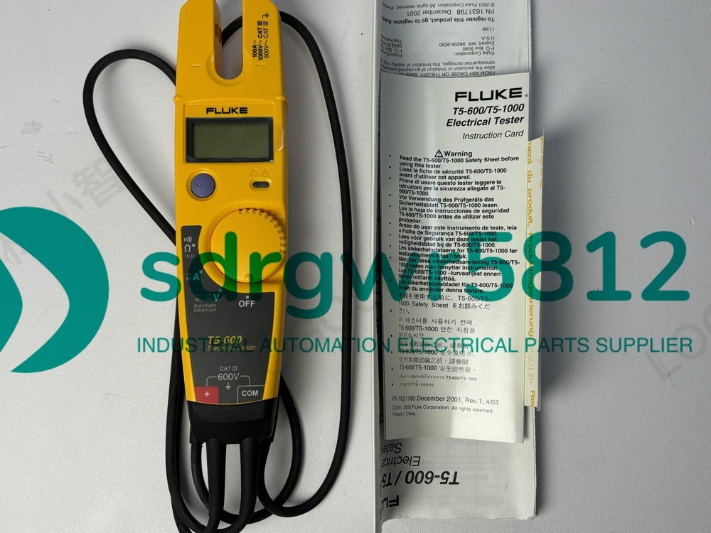 Fluke T5-600 Clamp Meter Continuity Current Electrical Tester #Z