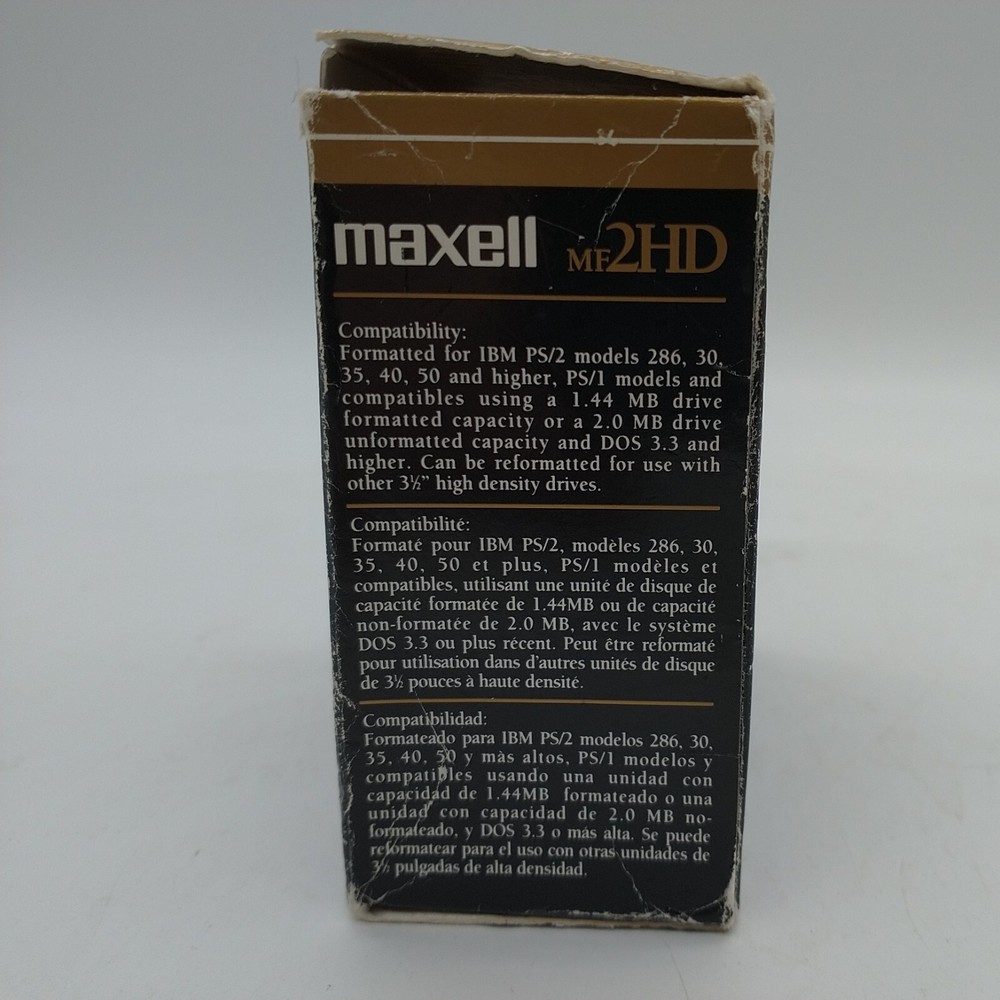 Maxell 13 Double Sided MF 2HD 3.5" High Density Micro Floppy Disk Formatted IBM