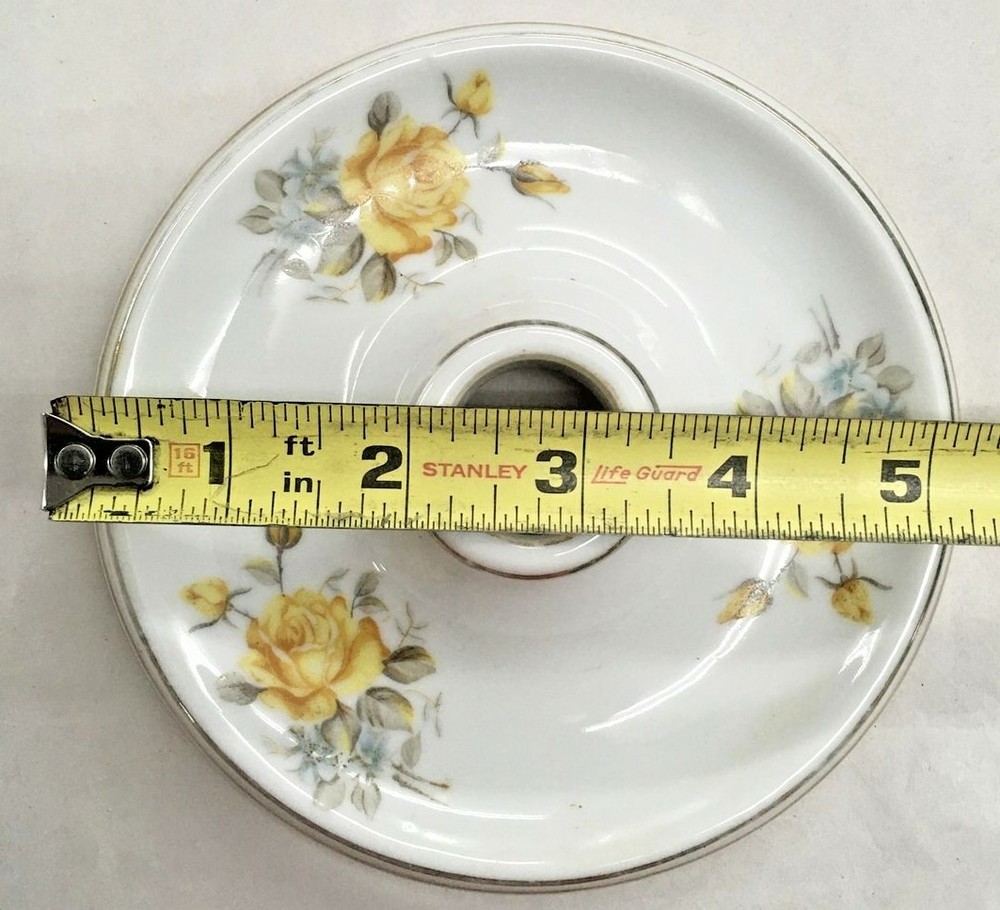 Porcelain Floral Single Light Wall Sconce