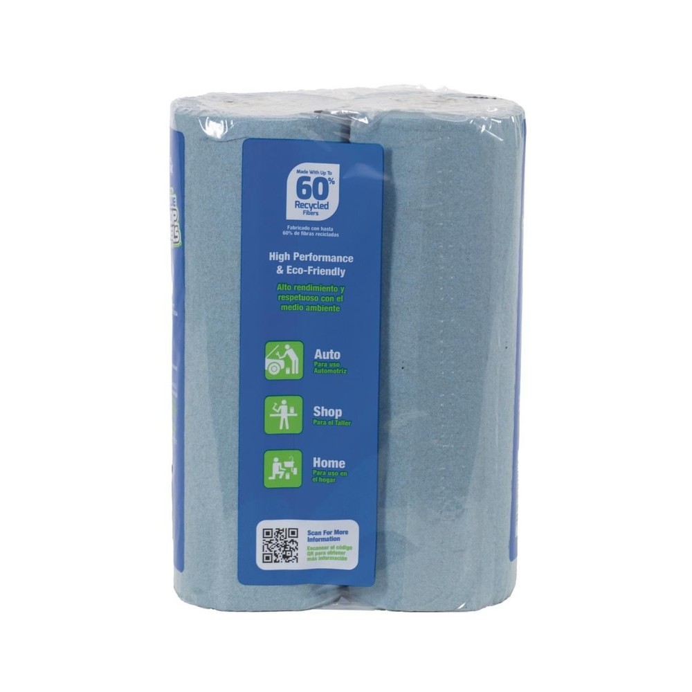 3 pack Blue Shop Towel 2 Rolls per Pack 55 Sheets per Roll Disposable