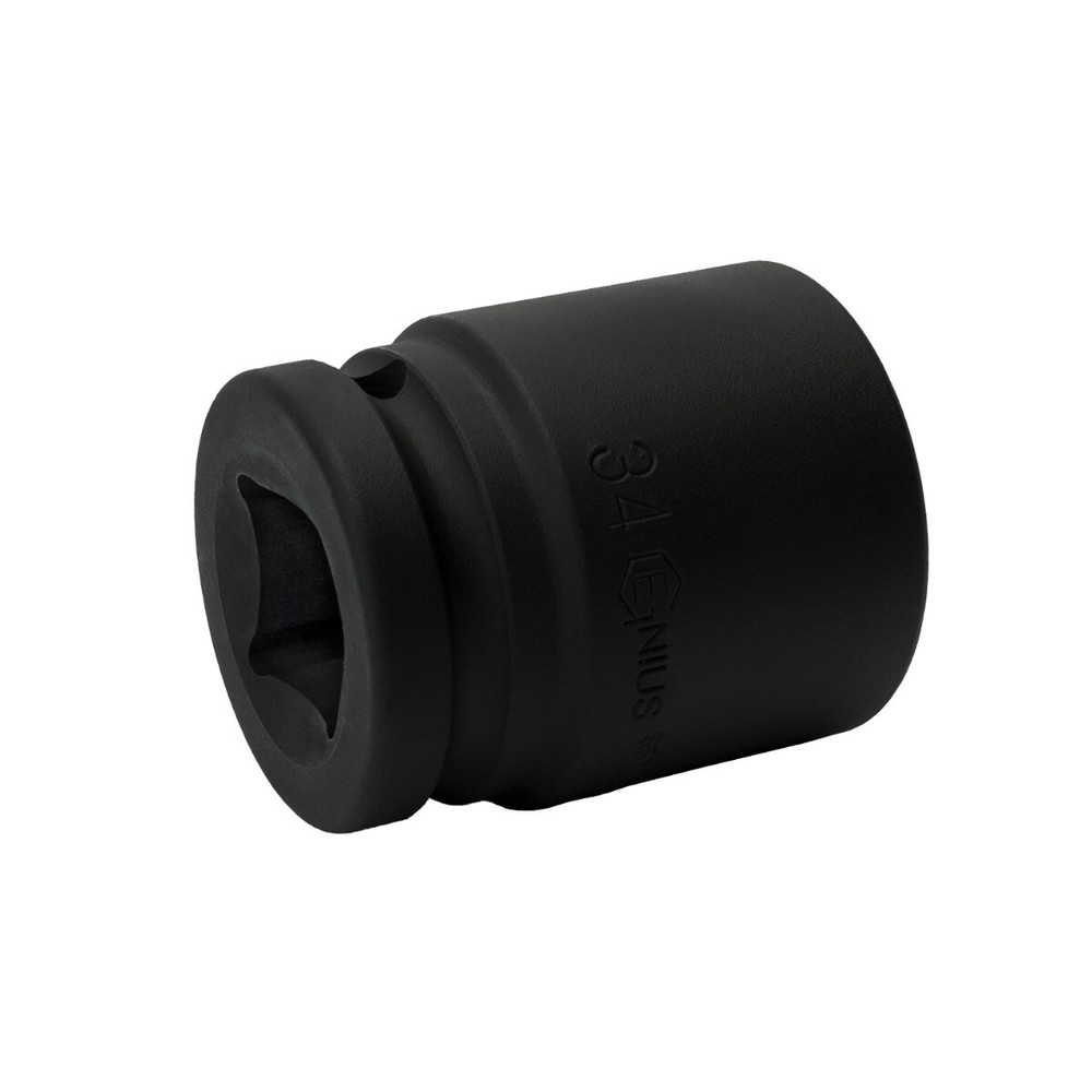 Genius Tools 3/4" Dr. 34mm Thin Wall Impact Socket (12-Point) (CR-Mo) - 655234