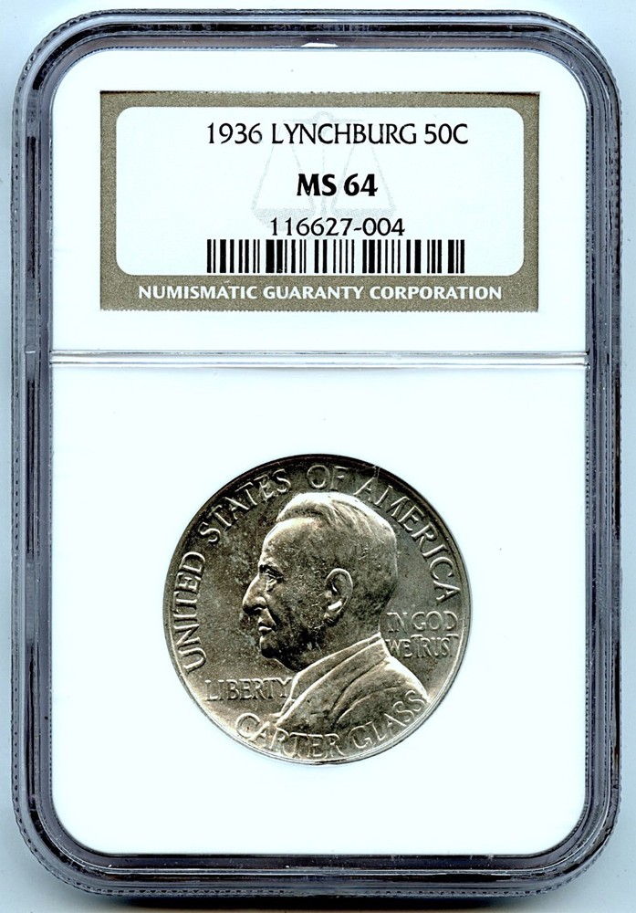 1936 Lynchburg Silver Commemorative, NGC MS64