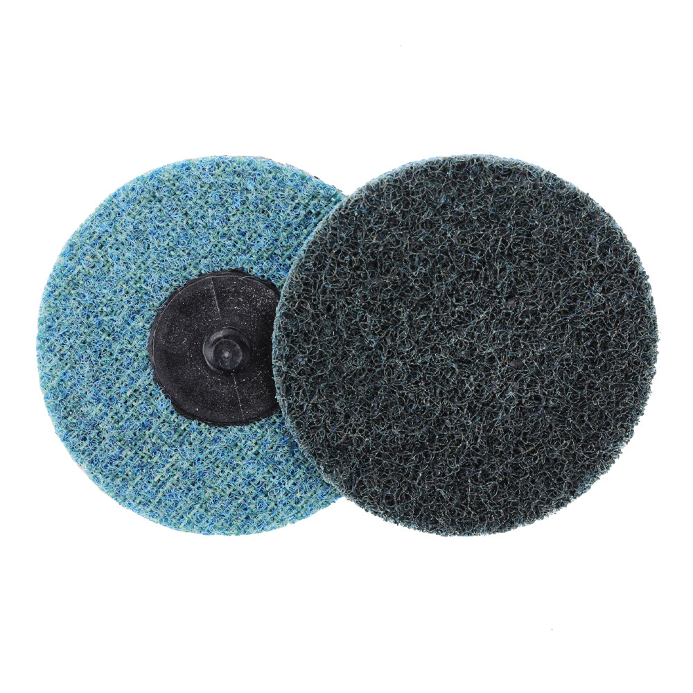 50 Pack - 3" Roloc Surface Conditioning Discs Fine - Blue Quick Change Prep Pads