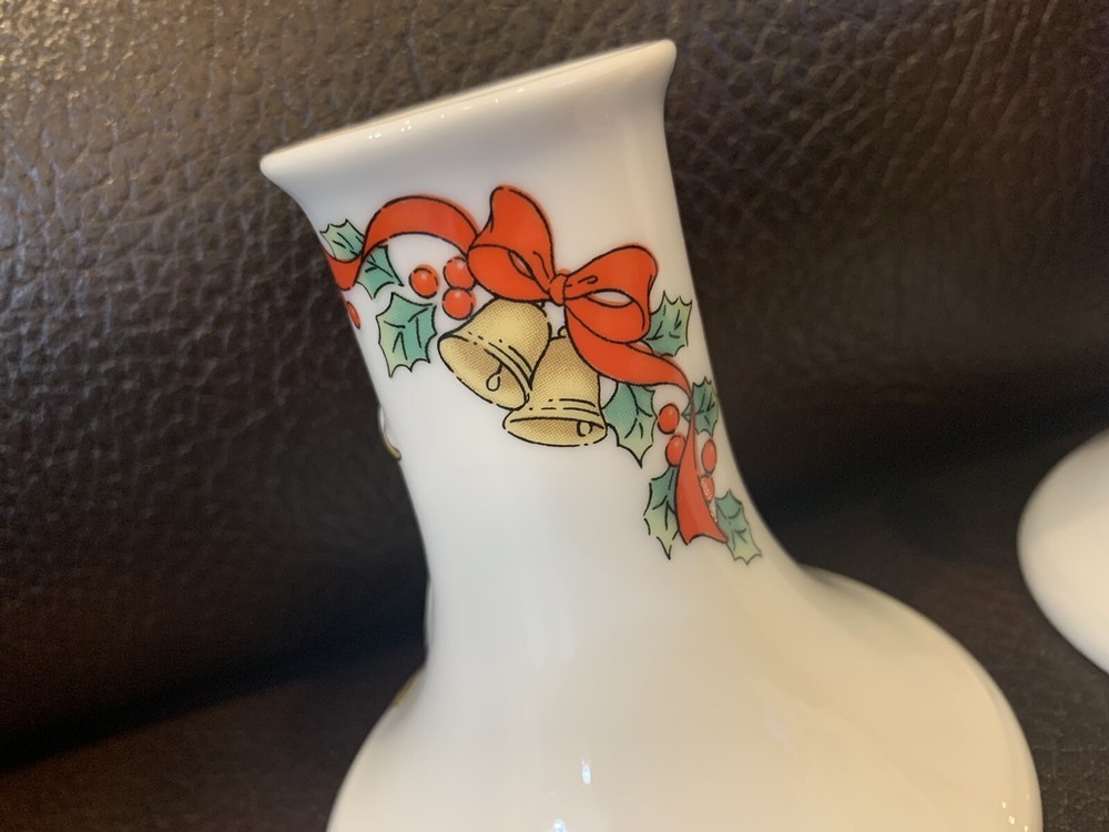 2 ceramic candle holders 3D duck design white made in Japan pre-owned decor.