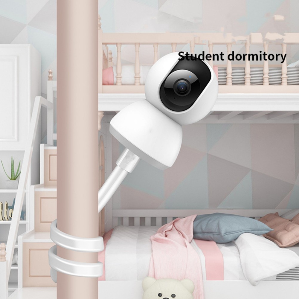 For Security Camera 1/4'' White Flexible Twist Mounting Rubber Base Bracket