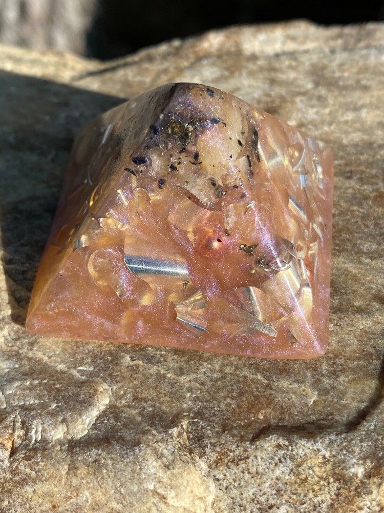 Flamingo Pink Small Pyramids Positive Orgone