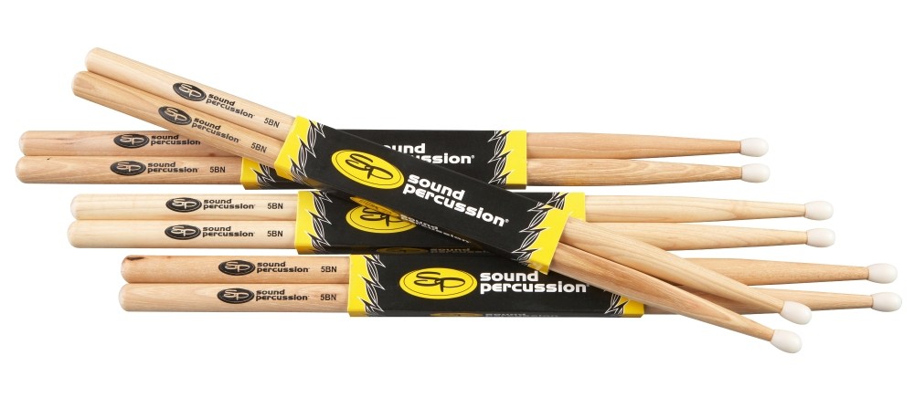 Sound Percussion Labs Hickory Drumsticks 4-Pack 5B Nylon