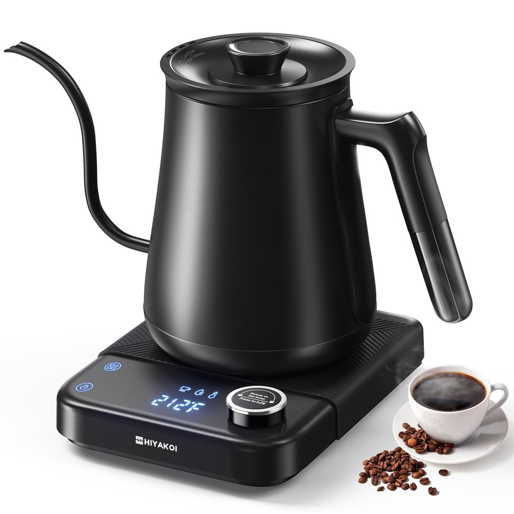 Gooseneck Electric Kettle with ±1℉ Temperature Control, Pour Over Kettle for ...