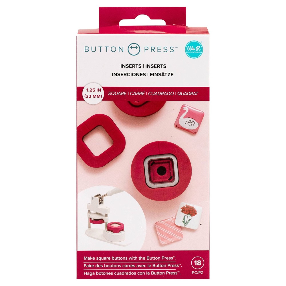 We R Memory Keepers Square Button Maker Insert for Custom Crafting Projects