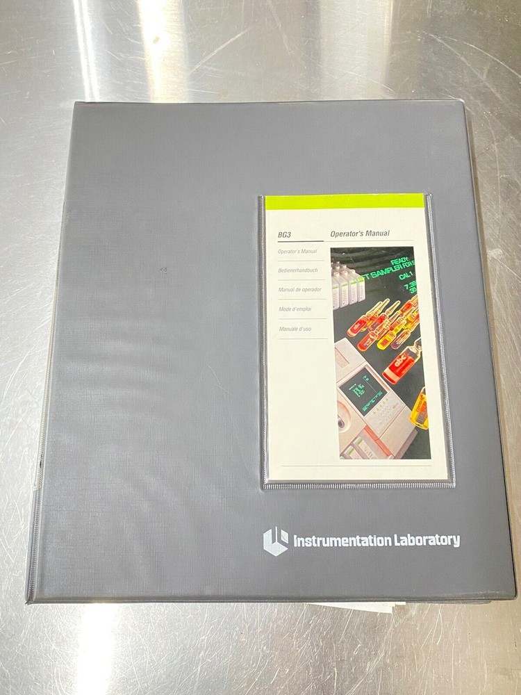 Instrumentation Lab IL 1420 BG3 Analyzer - Users Guide / Instruction Book