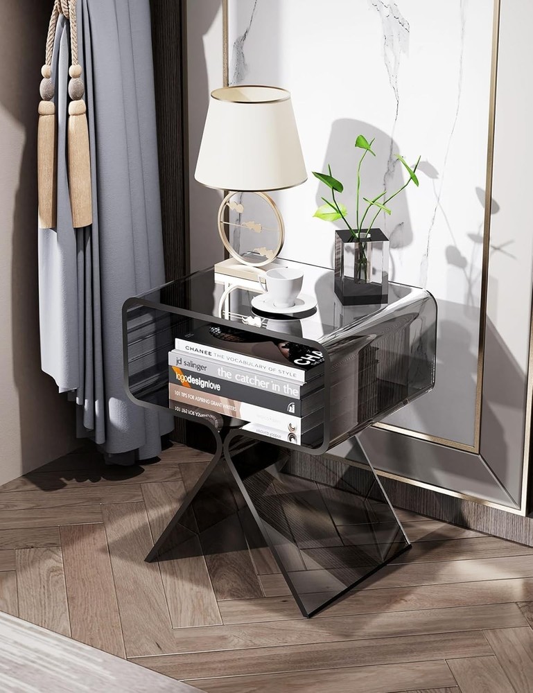 solaround Acrylic Nightstand Side Table Modern Design