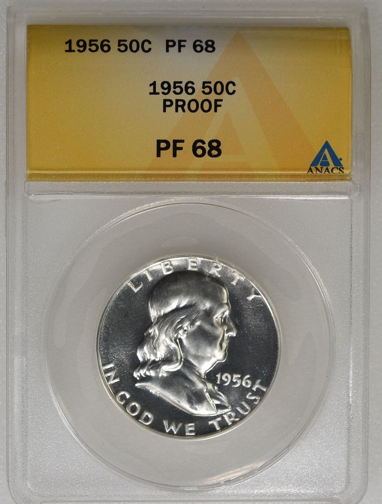 1956 Franklin Half Dollar PF 68 ANACS
