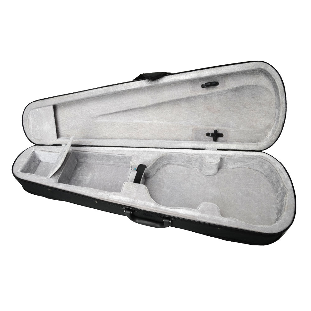 Durable Cloth Fluff Triangle Shape Case For 4/4 Violin With Silver Gray Lining