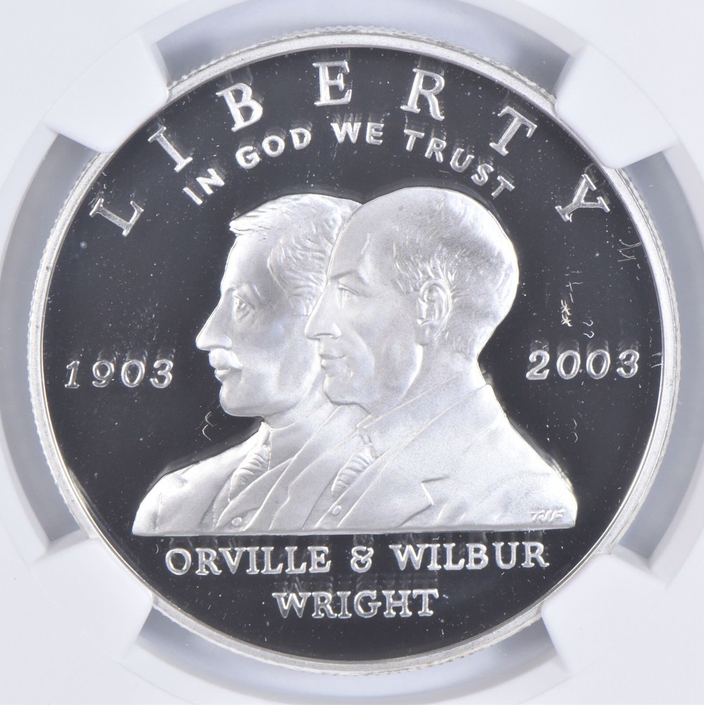 PF70 2003-P UC First Flight Commemorative Silver Dollar NGC