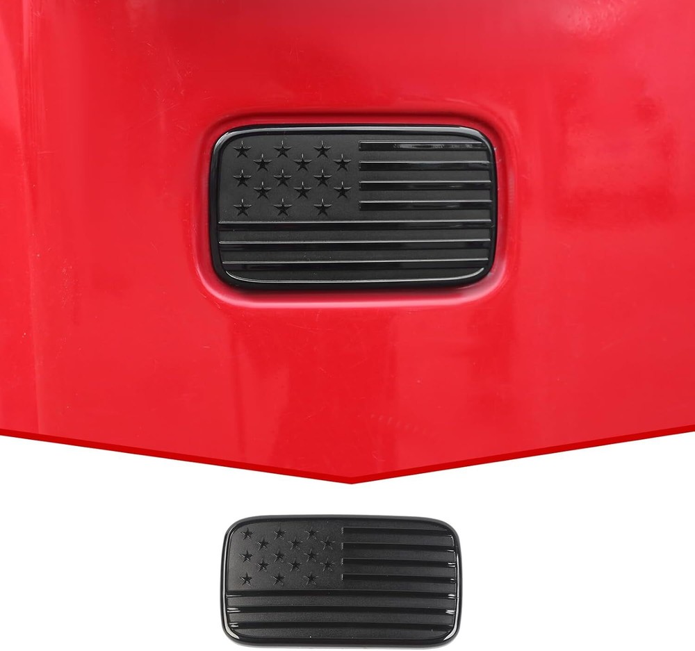 Black Rear License Plate Delete Cover + Tailgate Plug for Jeep Wrangler JK 2007+