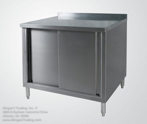 24"x72" Stainless Steel Storage Cabinet with Back Splash