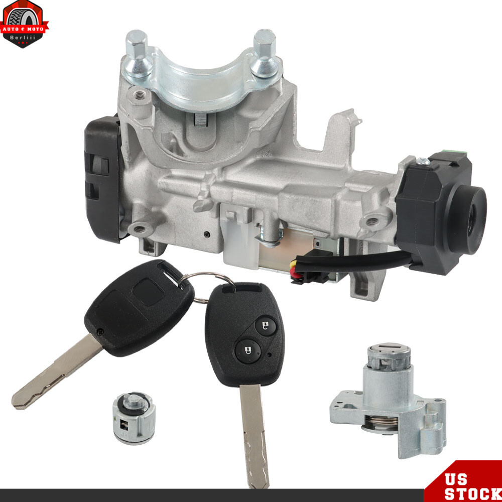 For 2007-2011 CRV Ignition & Door Lock Cylinder Switch Assembly Set 2 Remote Key