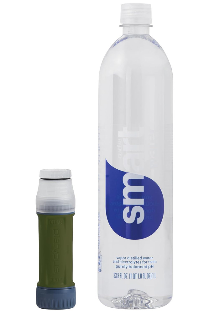 Platypus Quickdraw Ultralight Backpacking Water Filter, Green