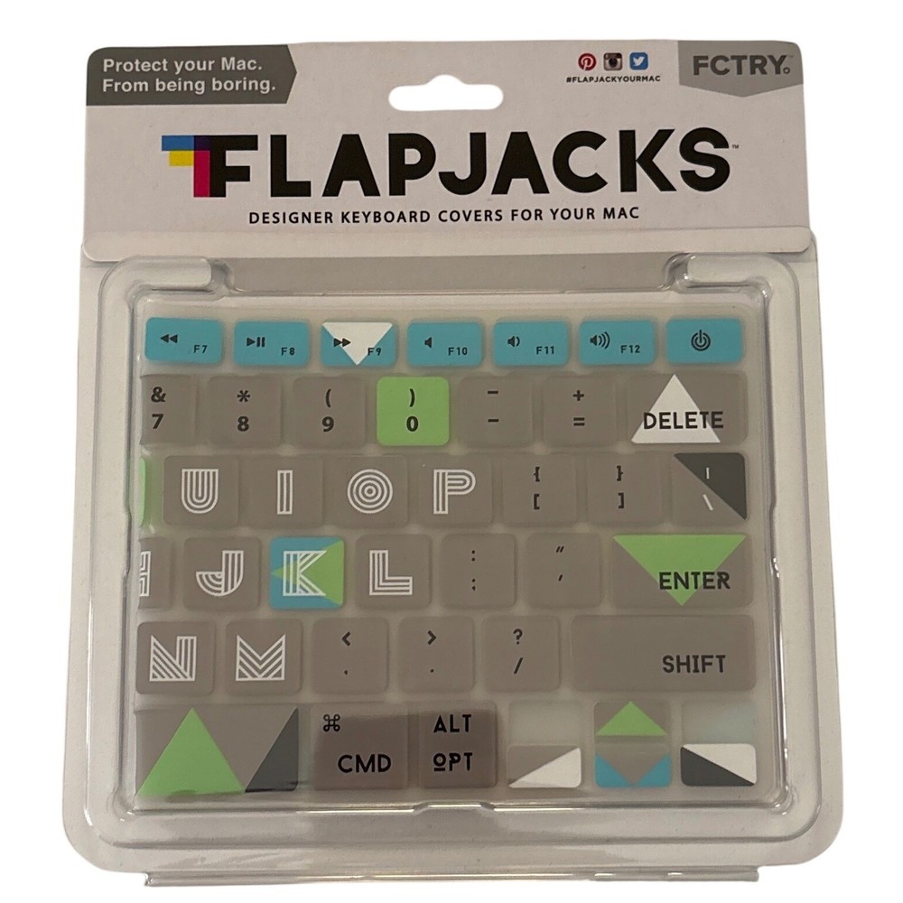 Flapjacks Designer Keyboard Cover For MacBook Air Pro Desktop Lime Light New