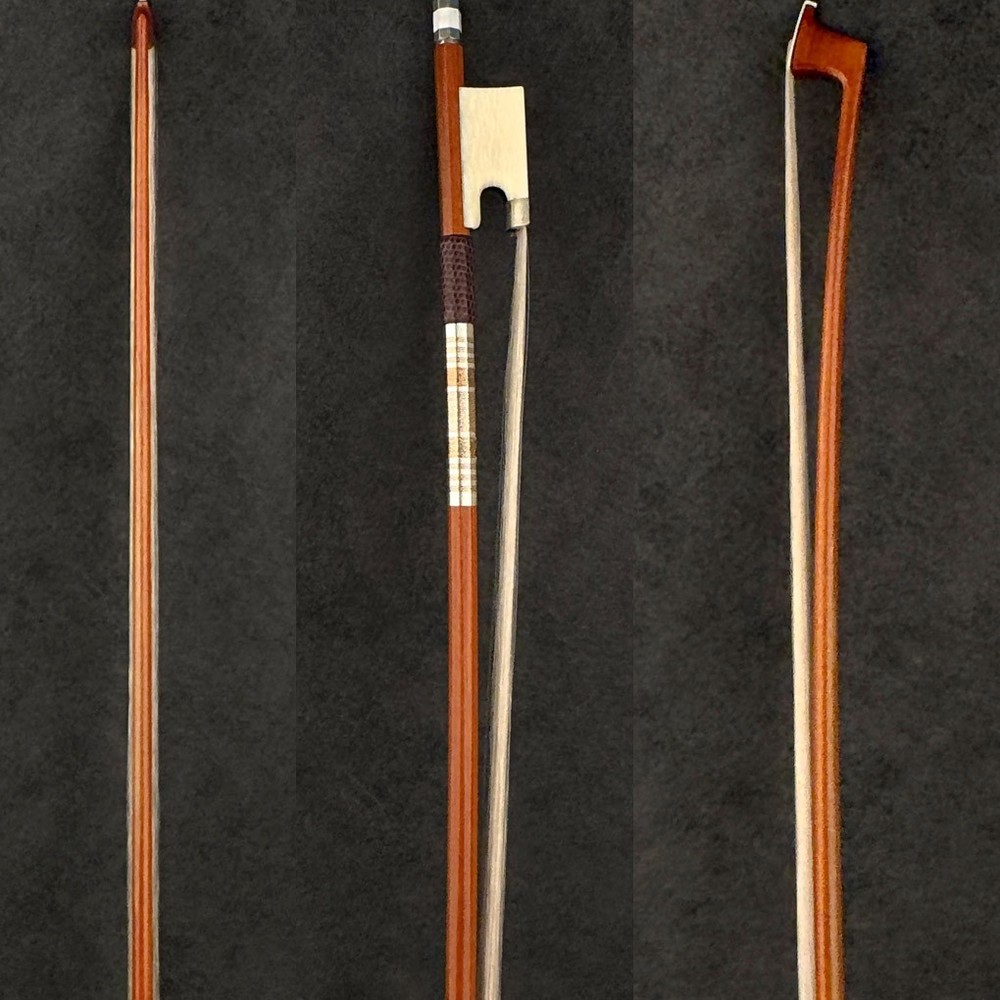 D. Peccatte Copy Master Pernambuco Violin Bow 3/4 White Frog Nickle Stiff Light