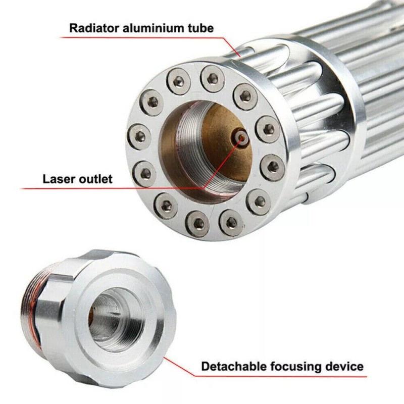 650nm Red Laser Pointer Pen Visible Beam Dot Light & 5 Caps