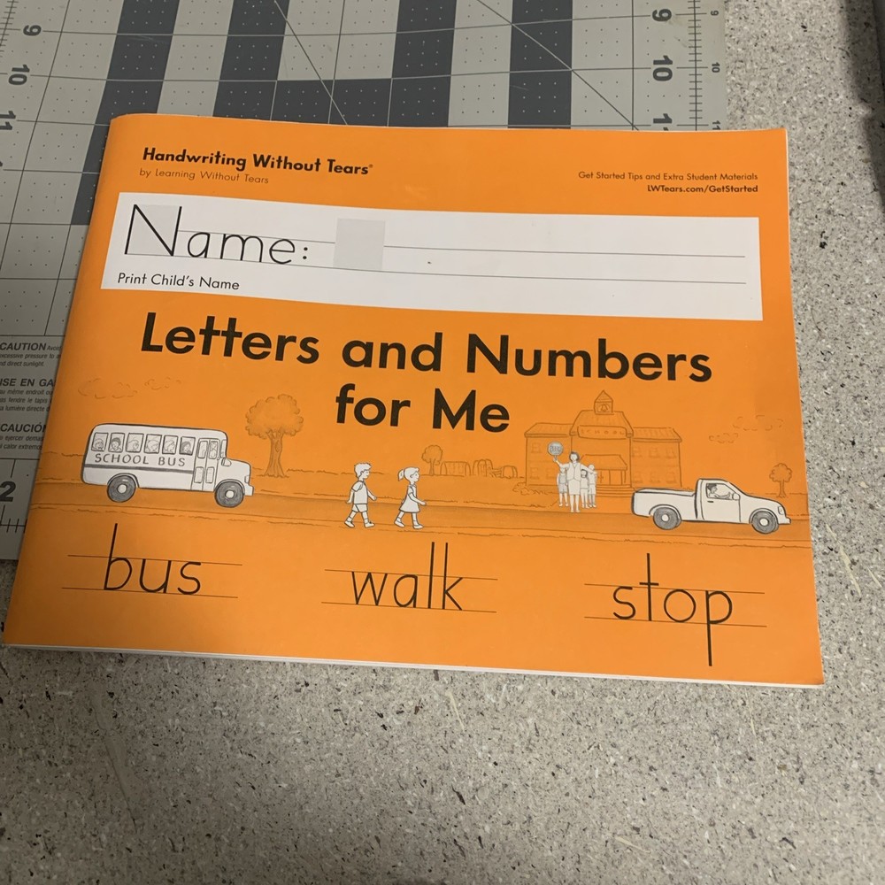 Handwriting Without Tears Letter & Numbers For Me Paperback Workbook
