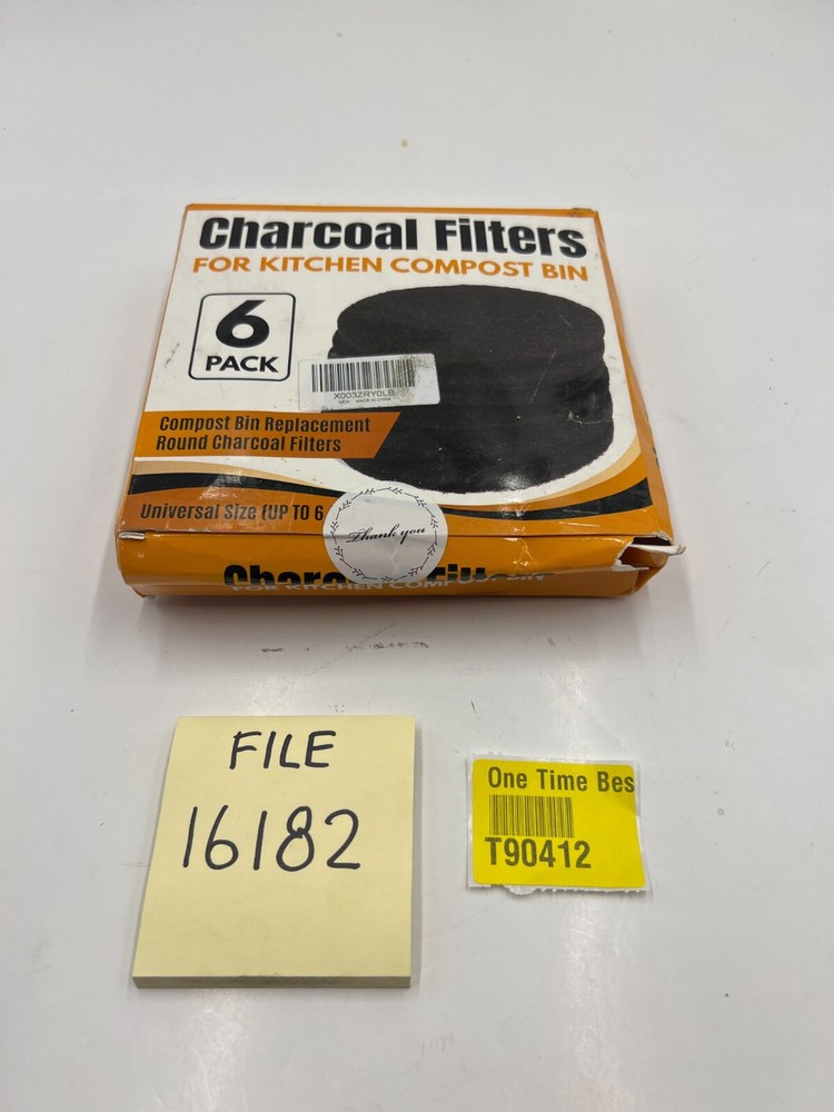 Pack of 6 Charcoal Filter Black for Kitchen Compost Bin Compost Countertop