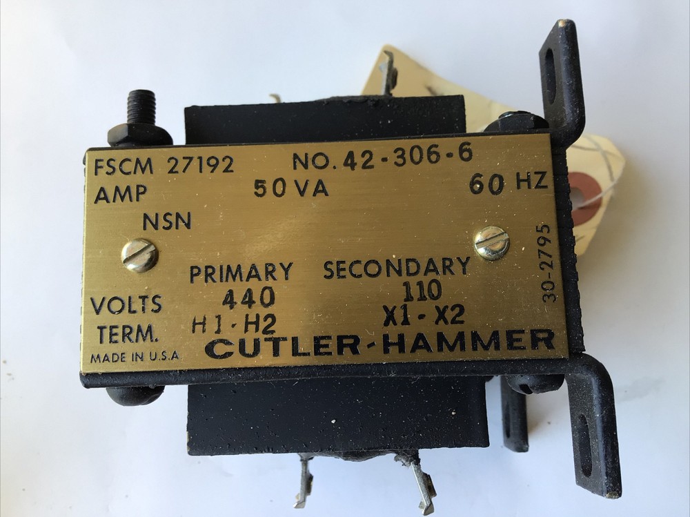 Cutler Hammer transformer 42-306-6