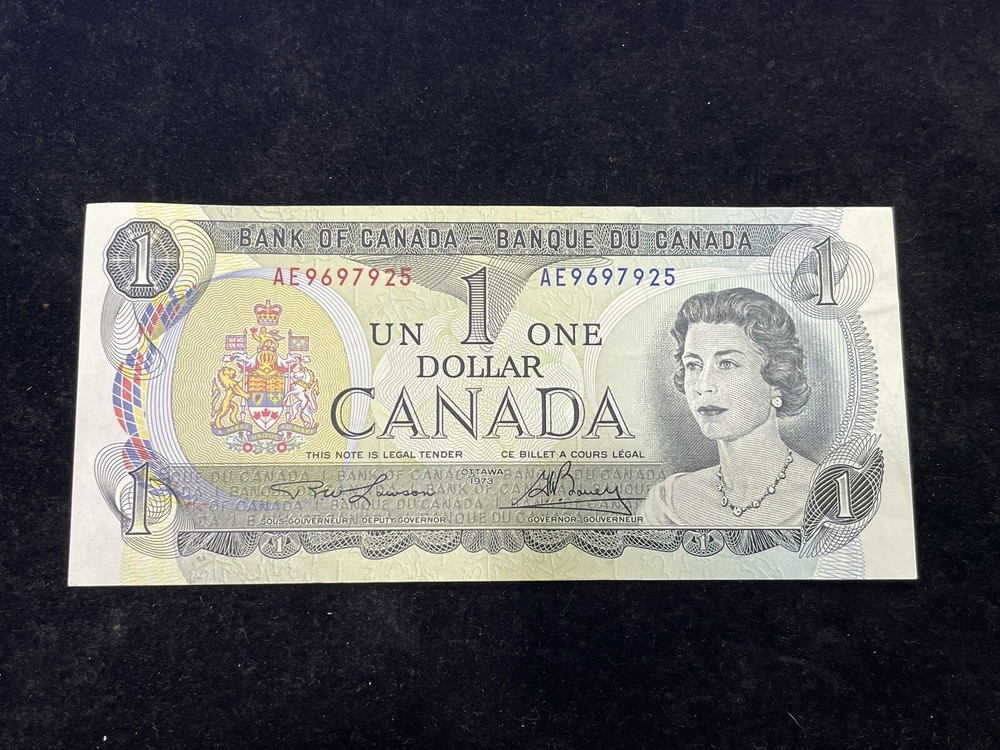 1973 Canada $1 dollar Bill Queen Elizabeth Uncirculated