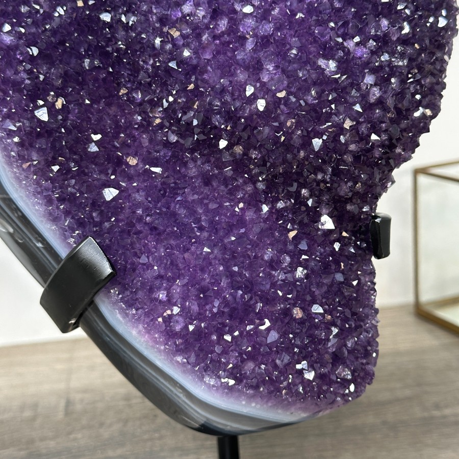 Outstanding Natural Amethyst Cluster wirh Blue Agate Matrix. MWS2384