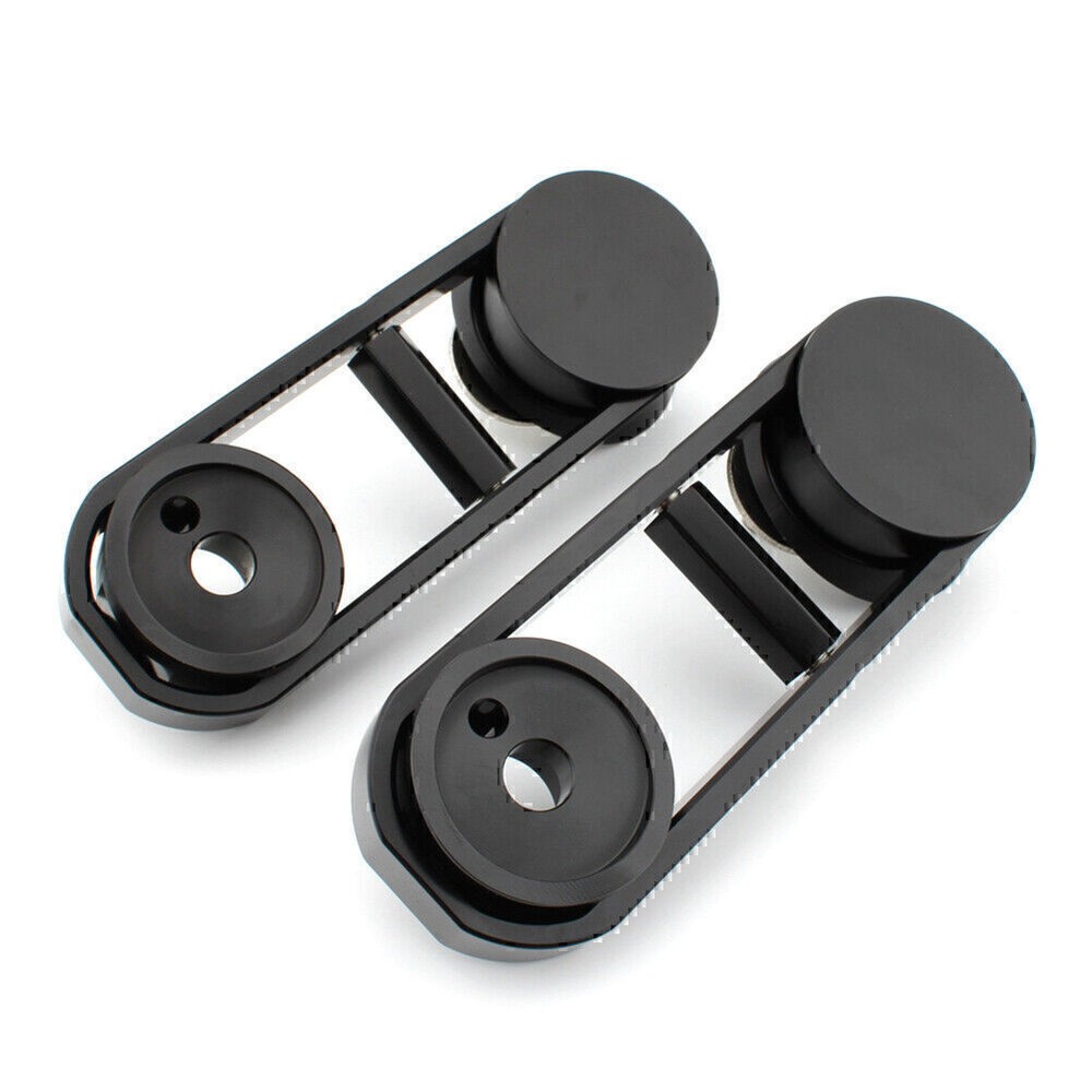 Black 180° Adjustable Drop Mirror Relocator Mount For Harley Touring 2006-2013