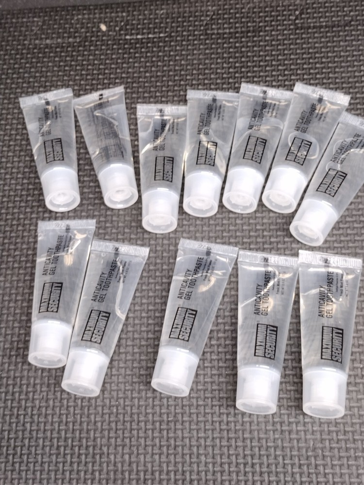 20 PK Travel Mini Size Clear ANTICAVITY Gel Maximum Security Toothpaste NEW
