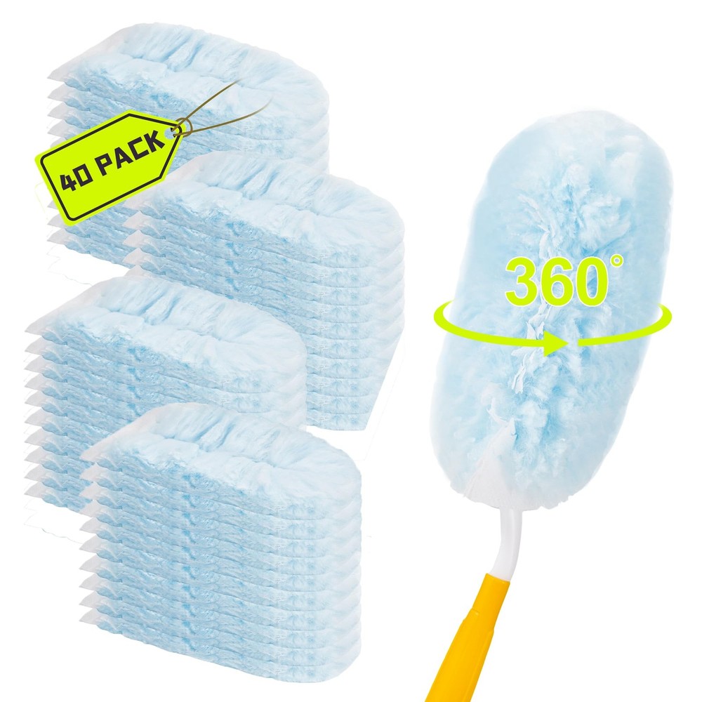 40 Count Duster Refills Kit for Most Duster,360° Heavy Duty Duster Refills, D...