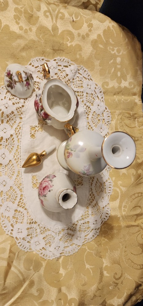 Three Beautiful Rose Motiff Vases