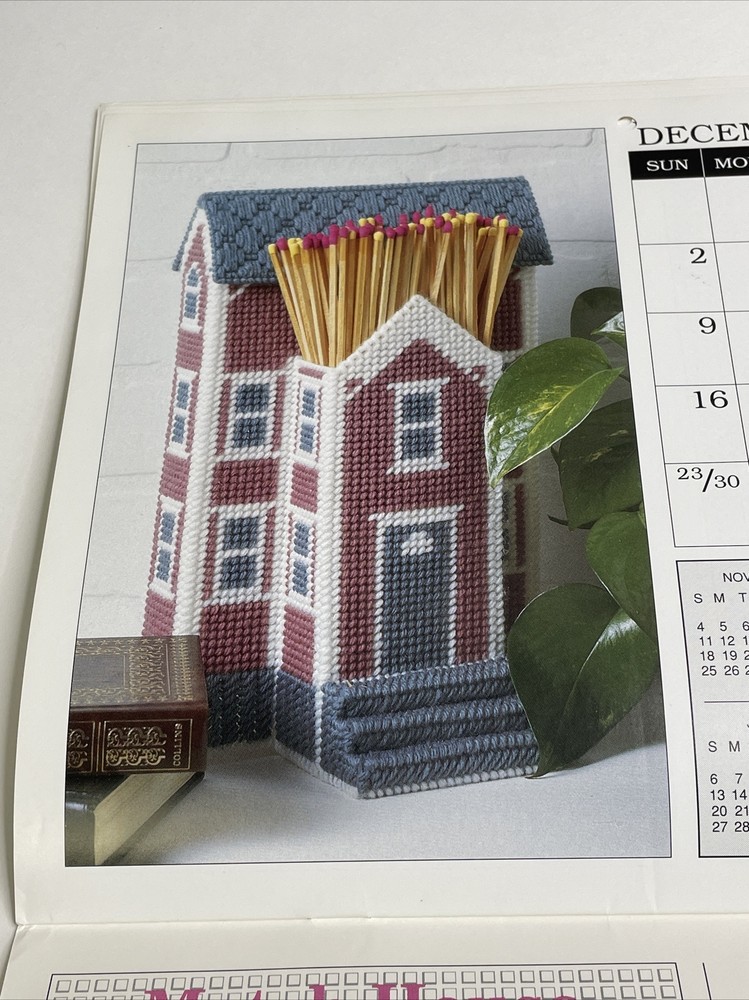 Needlecraft 1990 Plastic Canvas Calendar 12 Designs Pattern