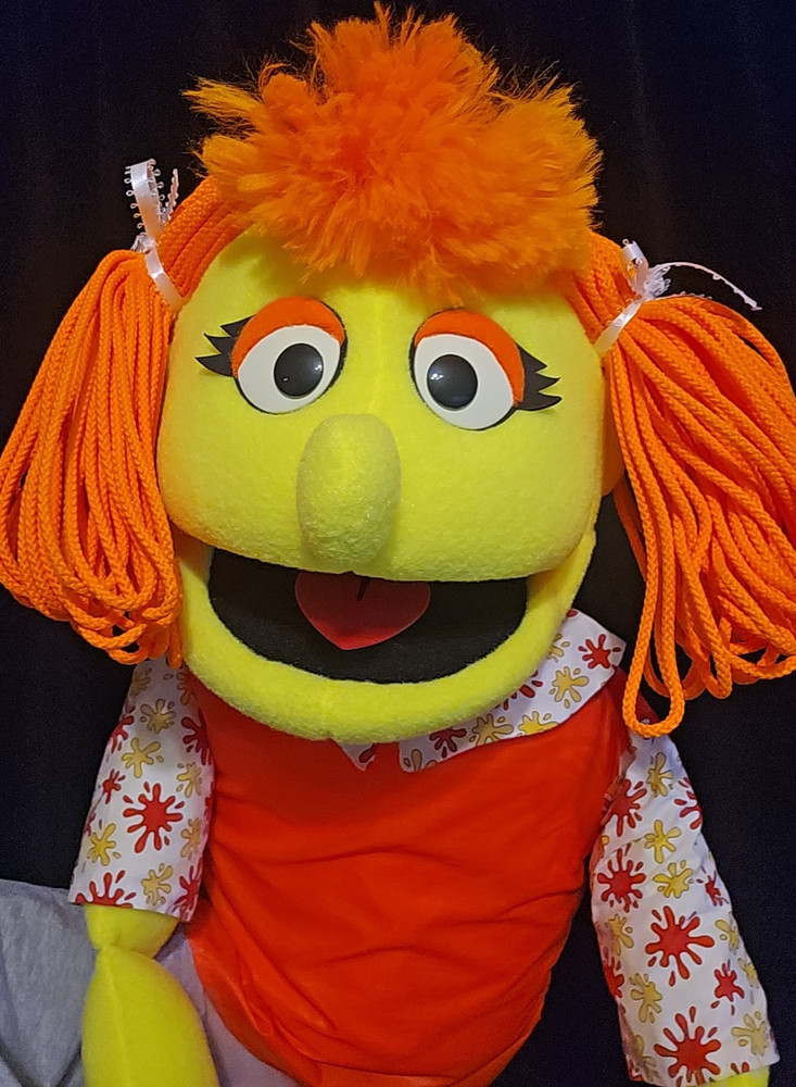 Professional Hand / Mouth Puppet - Blacklight Girl - Custom Puppet