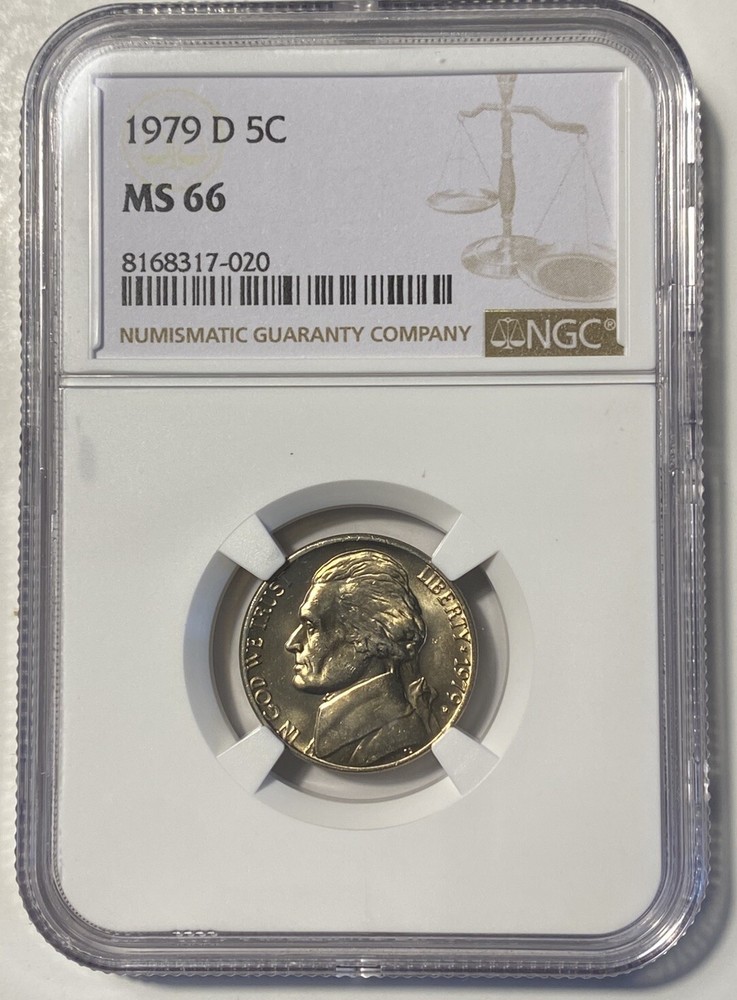 🔥1979 D Jefferson Nickel 5C NGC MS 66🔥