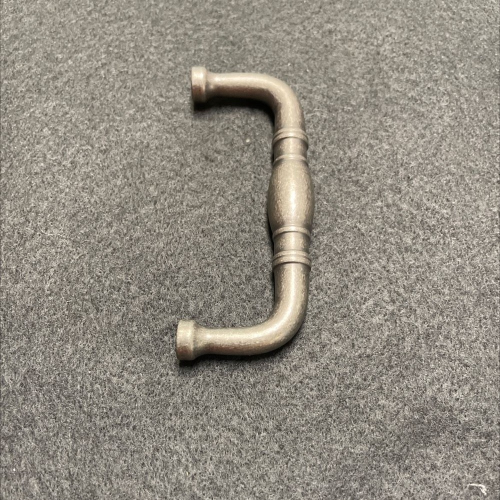 3" Turned Center Pull Tumbled Pewter