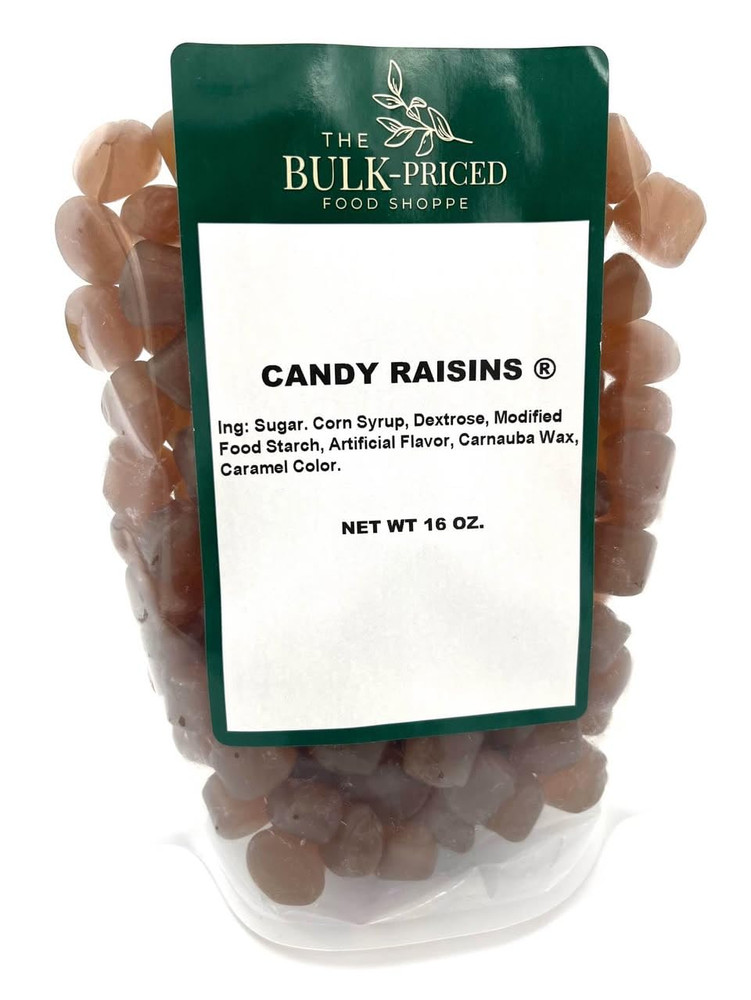 Candy Raisins, Bulk Size, (1 Lb. Resealable Zip Lock Stand up Bag)