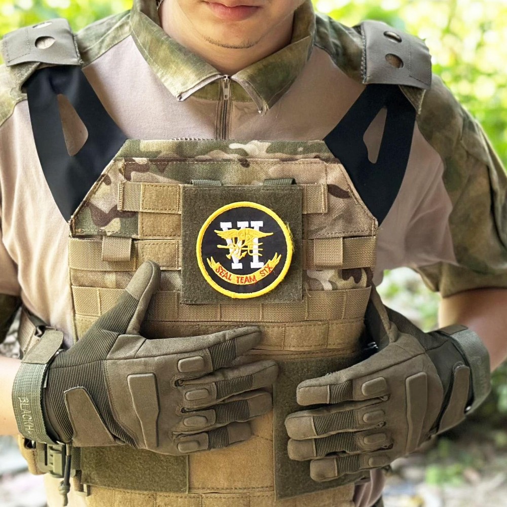 2Pack Molle Patch Panel Hook&Loop Adapter for DIY 4''x4'', Green